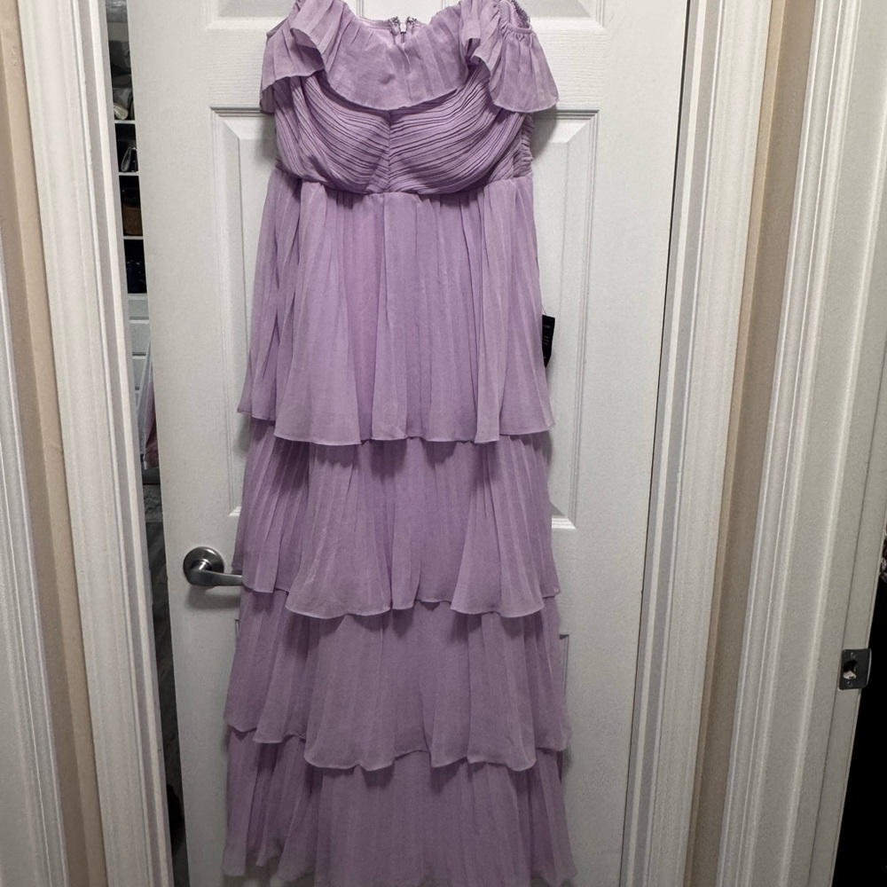 Lulu's Lilac Ruffled Maxi Dress